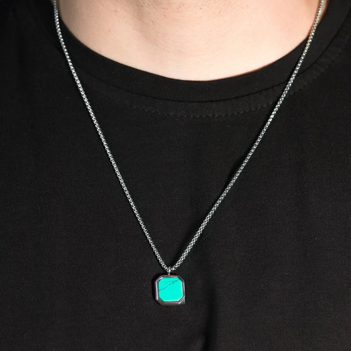 Octogone Pendant (Turquoise)